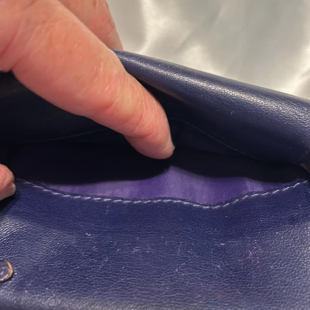 Dior Ladies Dark Purple Wallet